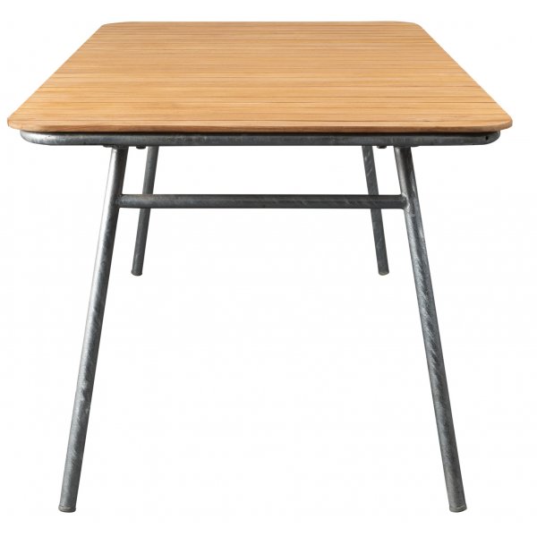 Mllan bord 176x90 cm - Teak / Galvanisert stl