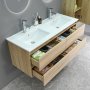 Baderomsmbler Genova - Lyst tre | 120 cm + Toalettpapirholder