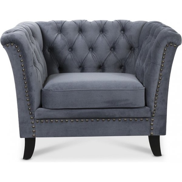 Milton Chesterfield lenestol - Grå Milton Chesterfield lenestol - Grå