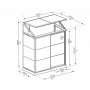 Lean drivhus for balkong - 0,8 m