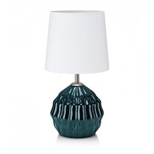 Lora Bordlampe - Gr�nn/Hvit