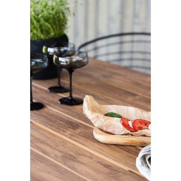 Chania spisebord 205 x 90 cm - Svart/Natur + Tekstilimpregnering for utembler