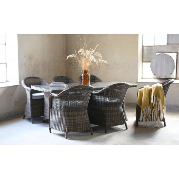 Matgruppe Sienna: Spisebord inkludert 6 stk. Mercury lenestoler Matgruppe Sienna: Spisebord inkludert 6 stk. Mercury lenestoler