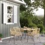 Utebord Skutsk�r �120 cm - glass og rotting + M�belpleie