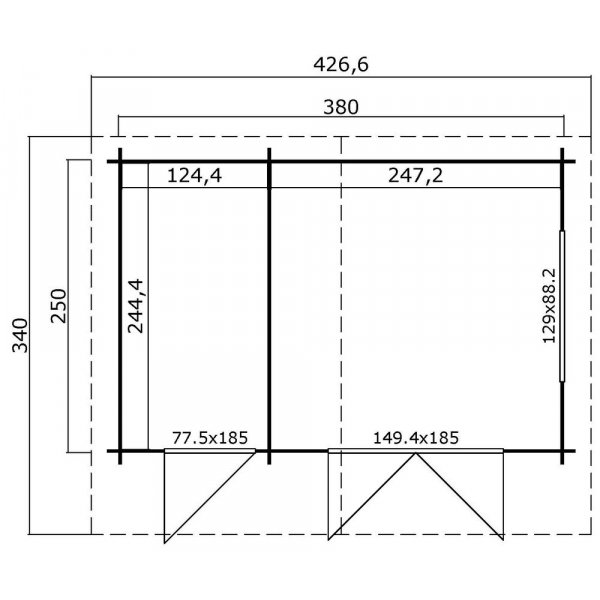 Anneks/ bod Staffan - 9,5 m�