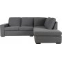 Solna sofa 3-seter grå - dyp liten hjørnemodell og åpen ende 242 cm Solna sofa 3-seter grå - dyp liten hjørnemodell og åpen ende 242 cm