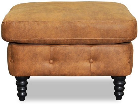 Ashford chesterfield fotskammel - Cognac øko-skinn Ashford chesterfield fotskammel - Cognac øko-skinn