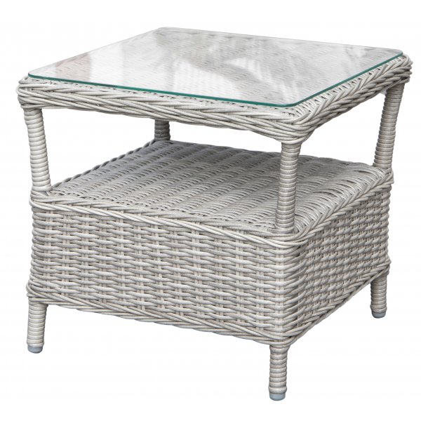 Haymond utemøbelsett (2 nedfellbare lenestoler, 1 bord) - Grå kunstrotting Haymond utemøbelsett (2 nedfellbare lenestoler, 1 bord) - Grå kunstrotting