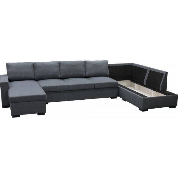 U-sofa Solna vendbar - 367 cm - mørk grå U-sofa Solna vendbar - 367 cm - mørk grå