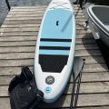 Kundebilde SUP-padlebrett 320 cm svart/blå | Oppblåsbart stå-opp-padlebrett med tilbehør