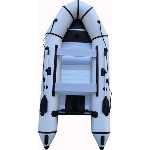 Gummibt 380 cm - Svart og Hvit