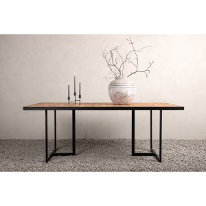Rektangul�rt utend�rs spisebord 200x100 cm naturlig - Khung