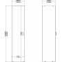 Hvit Space-garderobe - 40 cm bred - 175 cm høy Hvit Space-garderobe - 40 cm bred - 175 cm høy