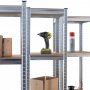 Tre oppbevaringshyller i galvanisert st�l - 40�40�180 cm