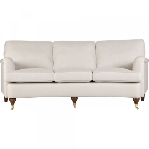 Howard Watford Deluxe buet 4-seters sofa - 225 cm, beige og messinghjul