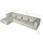 Nees modulsofa - hjørnedel høyre - Stone White Nees modulsofa - hjørnedel høyre - Stone White