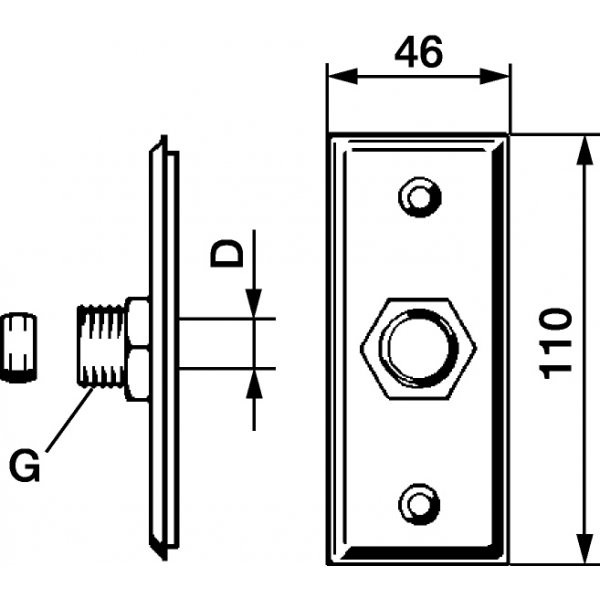 FM Mattsson Enkelt veggbrikke for CU-r�r