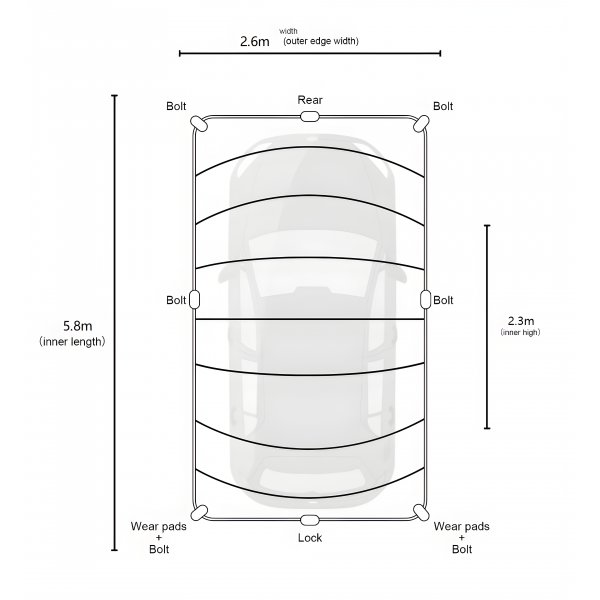 Garasjetelt sammenleggbart - Grå Garasjetelt sammenleggbart - Grå