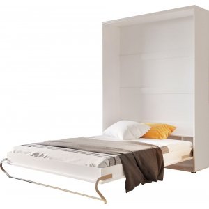 Sengeskap compact living vertikalt (90x200 cm sammenleggbar seng) - Hvit (Matt)
