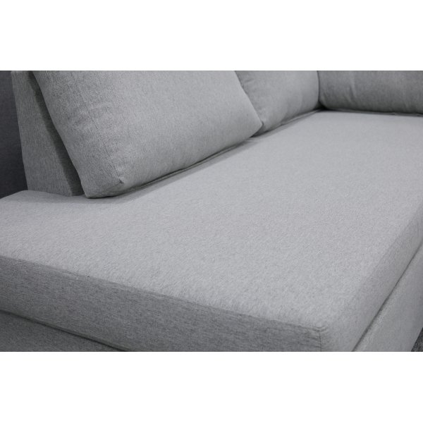 U-formet sofa med oppbevaring 367 cm grå U-formet sofa med oppbevaring 367 cm grå