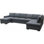 U-sofa Solna vendbar - 367 cm - mørk grå U-sofa Solna vendbar - 367 cm - mørk grå
