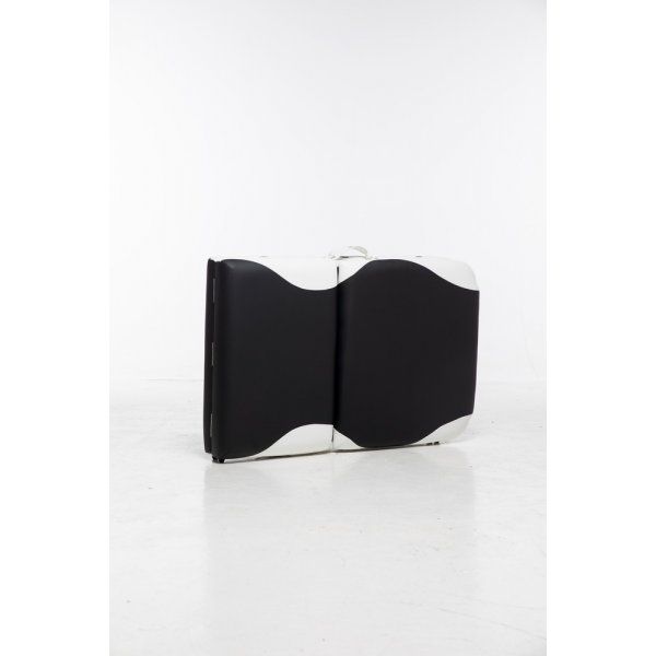 Massasjebord med metallben - 3 soner - Svart/Hvit