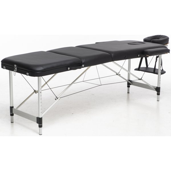 Massasjebord med metallben - 3 soner - Svart
