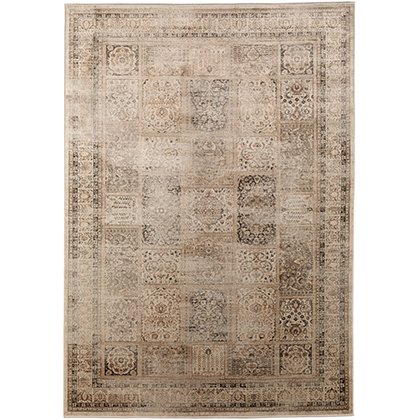 Kunstig silketeppe - Vintage - Elfenben - 200x290 cm Kunstig silketeppe - Vintage - Elfenben - 200x290 cm