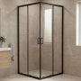 Dusjhj�rne 90x90x185 Sort - Onyx 90