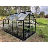 Drivhus Neptunus - Sort 6,2 m² herdet glass Drivhus Neptunus - Sort 6,2 m² herdet glass