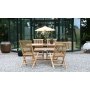 Salt uteservering gruppe spisebord 120x70 cm med 4 Edenryd spisestoler - Teak