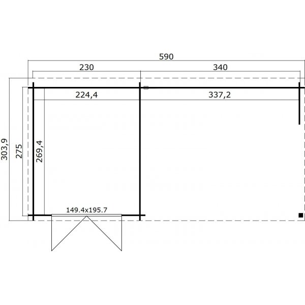 Attefall hus Samantha - 17,9 m² Attefall hus Samantha - 17,9 m²