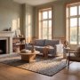 1 3-seters sofa Nordic - Gråbeige imitert skinn Preston 21 - Mål 219x89 cm