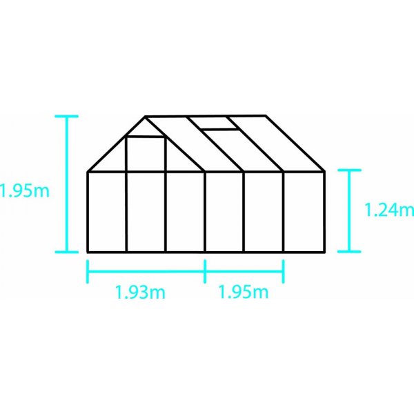 Popular drivhus - 3,8 m² Popular drivhus - 3,8 m²