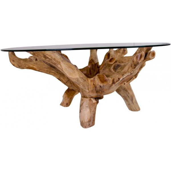 Amazonas salongbord 110 x 110 cm - Teak/glass Amazonas salongbord 110 x 110 cm - Teak/glass