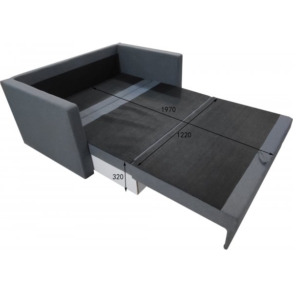 Sovesofa 2-seter 139 cm Mind - antrasitt