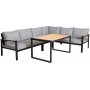 Stanford loungegruppe By Martinsen - Teak / Svart / Grtt + Tekstilimpregnering for utembler