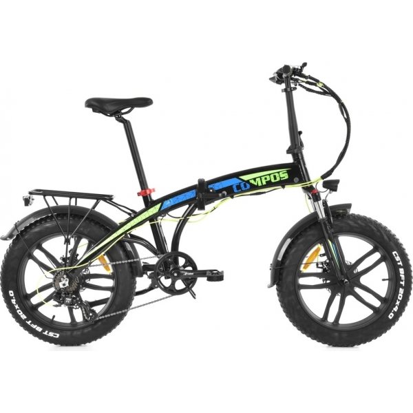 Elsykkel Compos XL Svart - sammenleggbar