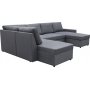 U-formet sovesofa Dream med oppbevaring - 299 cm - m�rkegr�