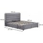 Sengeramme med oppbevaring inkludert hodegavl 160 x 200 cm gr�