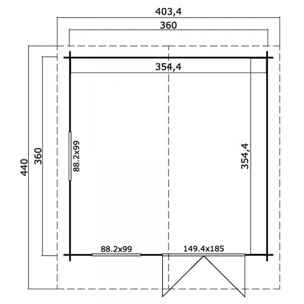 Anneks/ bod Truls A - 12,9 m² Anneks/ bod Truls A - 12,9 m²