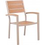 1 Las Vegas lenestol hagestol aluminium beige eik
