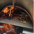 Kundebilde Vedfyrt Pizzaovn Neaple med vogn og redskap - Rustfritt stål