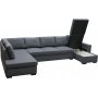 U-sofa Solna vendbar - 367 cm - mørk grå U-sofa Solna vendbar - 367 cm - mørk grå