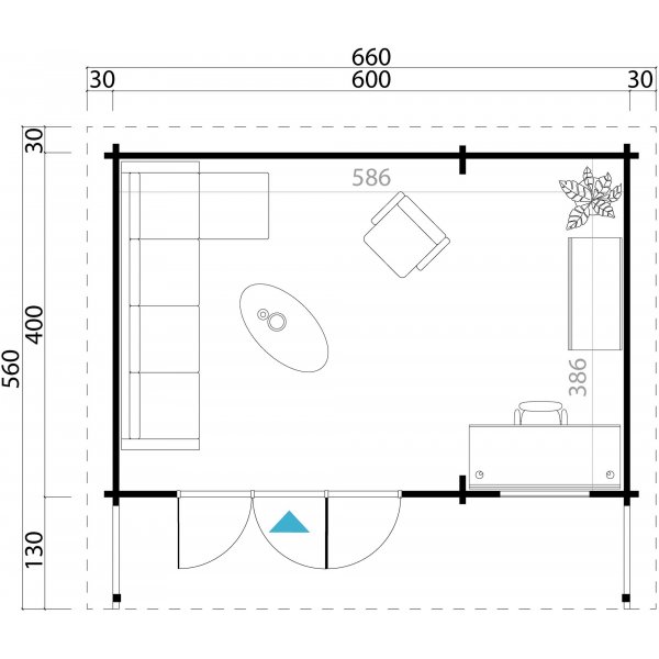 Attefall hus Torvald - 26 m² Attefall hus Torvald - 26 m²