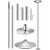 Poledance-stang | Dansestang | Justerbar i h�yden 220-274 cm | St�lkonstruksjon