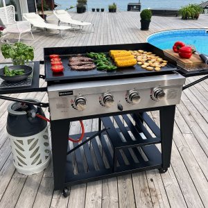 Gassdrevet stekebord 16 kW - 4 rustfrie brennere - Lockhart Gassdrevet stekebord 16 kW - 4 rustfrie brennere - Lockhart