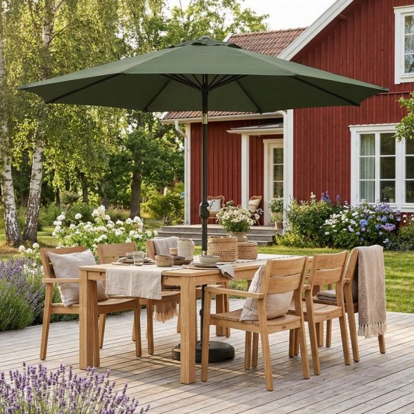 Parasoll - Fjällbacka | Ø300 cm | Mørk grønn Parasoll - Fjällbacka | Ø300 cm | Mørk grønn