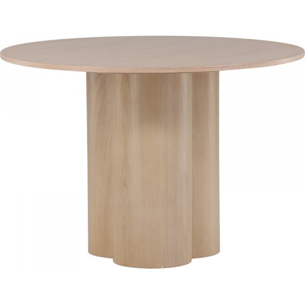Spisebord rundt 110 cm hvitvasket - Olivia Spisebord rundt 110 cm hvitvasket - Olivia