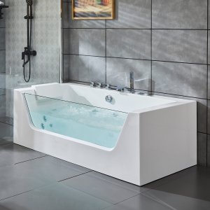Boblebad med glassfront & vedlikeholdsvarmer 170x80cm | BK-020 Boblebad med glassfront & vedlikeholdsvarmer 170x80cm | BK-020